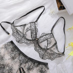 Sheer Lace Eyelash Bra Hilitos Set