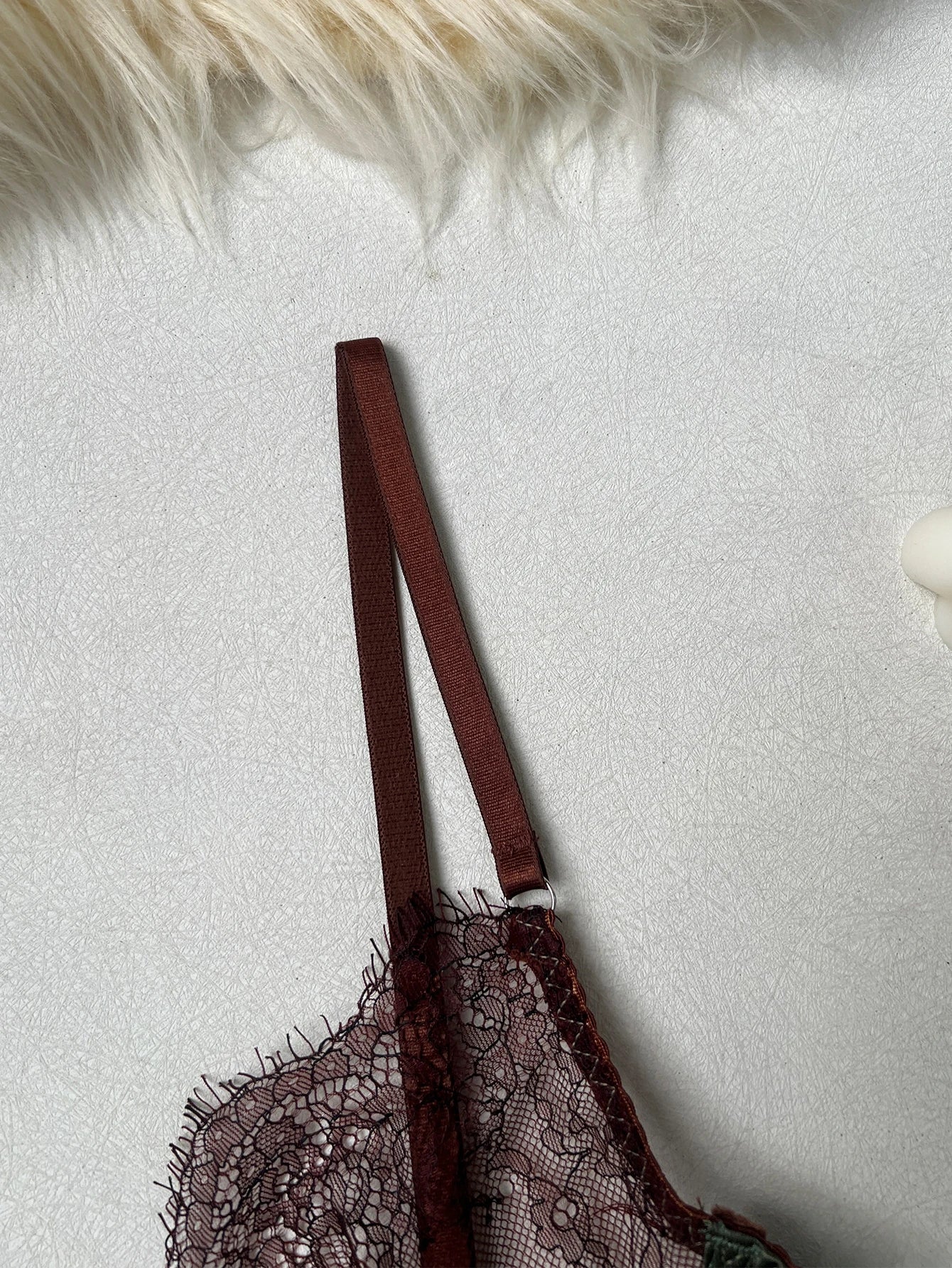 Elegant Satin Patchwork Bra Set