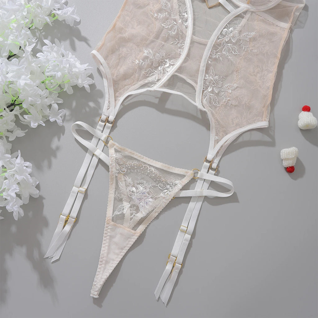 Exotic Transparent Boudoir Lace Corset