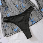Fantasy Mesh Blue Butterfly Dress Set