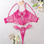 Fancy Rose Heart Lace Up Corset Lingerie