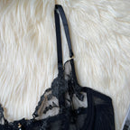 Diamond Girl Lace See-Through Floral Lingerie Set