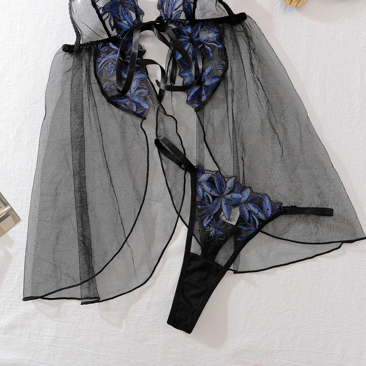 Exotic Lace See-Through Night Tulle