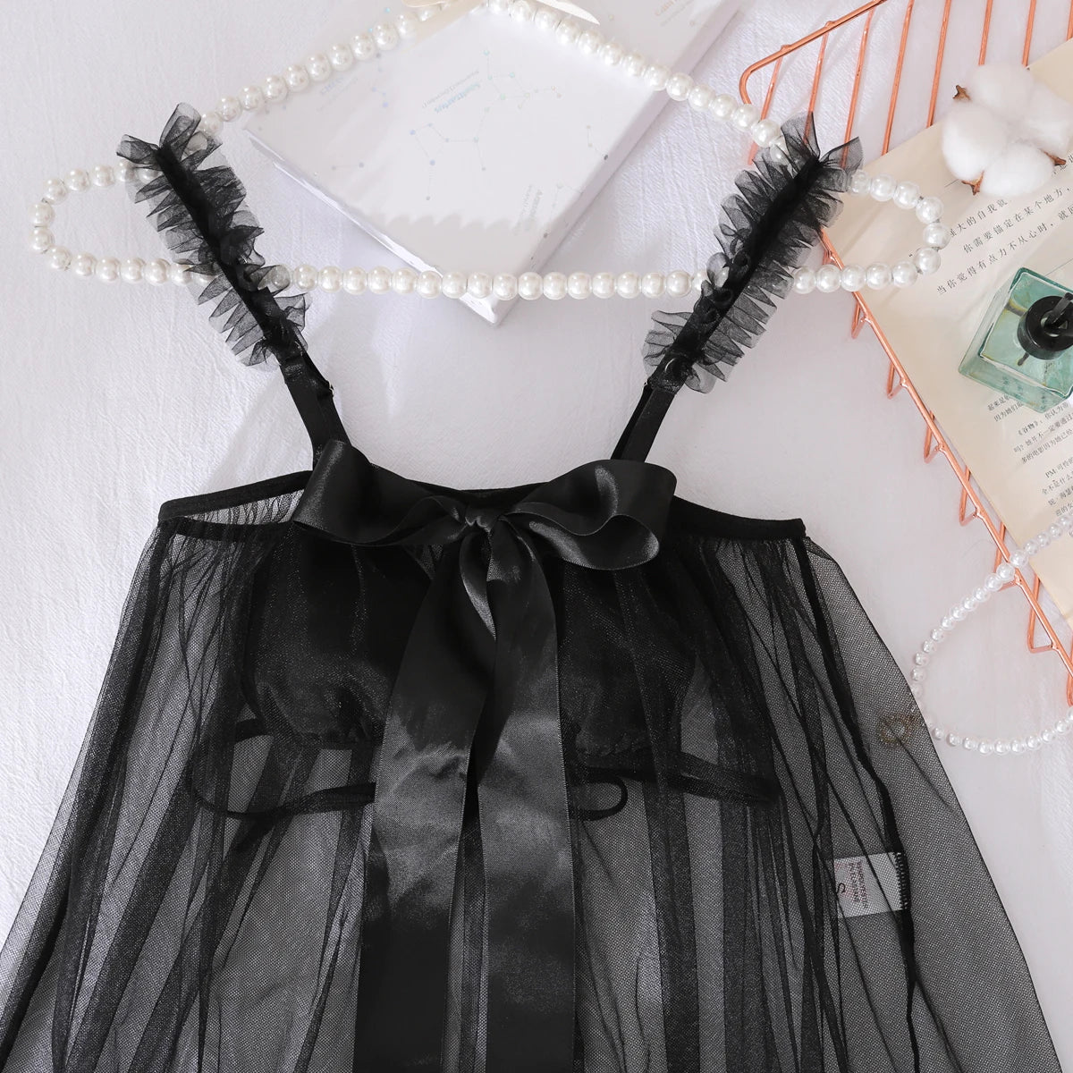 Pure Desire Mesh See Through Tulle Set