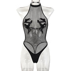 Sheer Mesh Exotic Fistnet Bodsuit