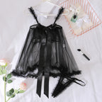 Pure Desire Mesh See Through Tulle Set