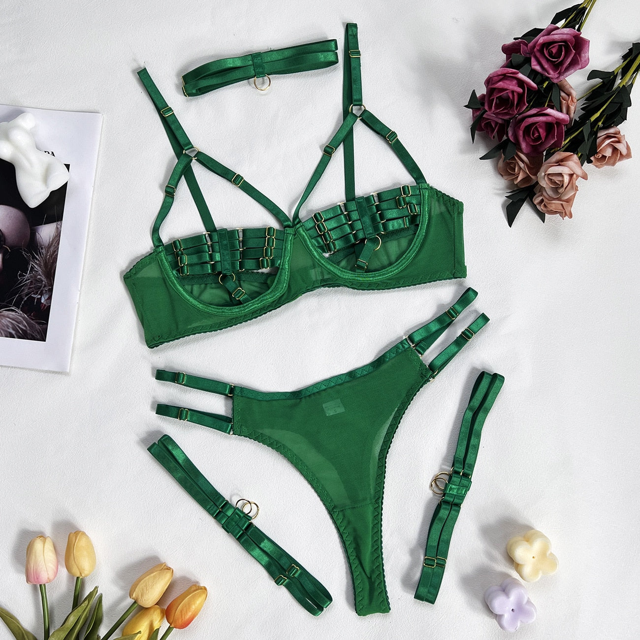Sensual Censorship 5-Piece Strappy Set