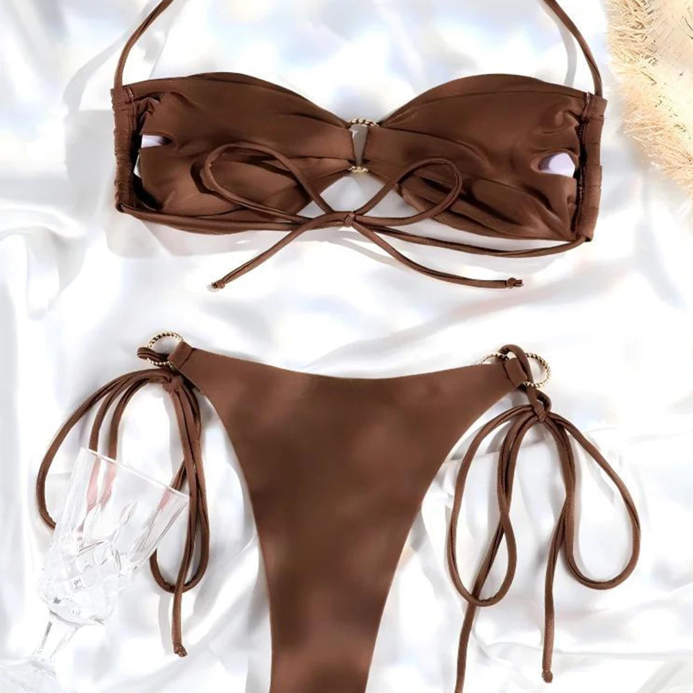 Elegant 2Pcs Bandage Bikini Set
