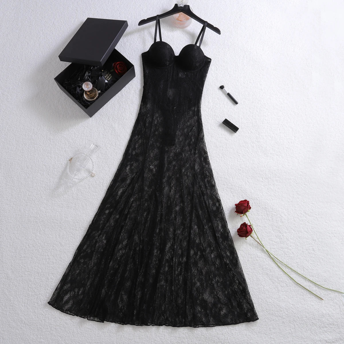 Fancy Long Call Of The Night Lace Dress