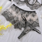 Sheer Lace Eyelash Bra Hilitos Set