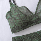 Green Serpent Exotic Lingerie Set