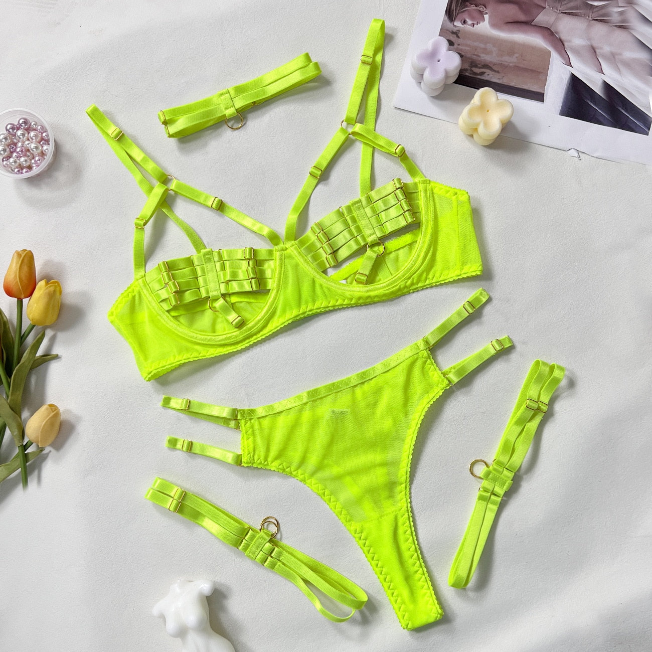 Sensual Censorship 5-Piece Strappy Set