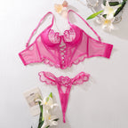 Fancy Rose Heart Lace Up Corset Lingerie