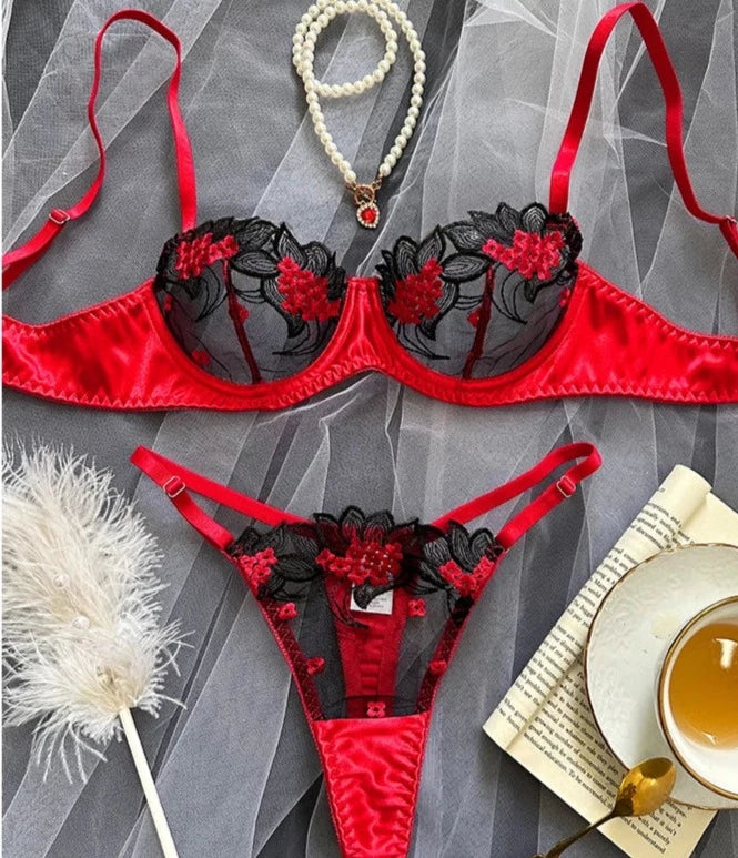 Fancy Floral Romance Lingerie Set
