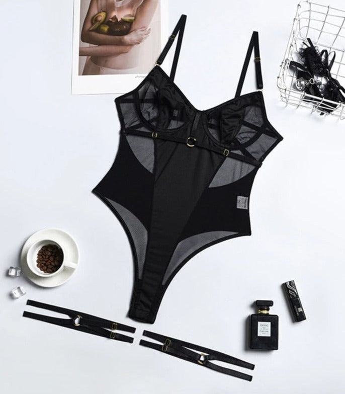 Sensual Lace Exotic Transparent Bodysuit