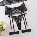 Elegant Black Diamond Suspenders Set