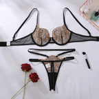 Exotic Gold Embroidered 2PC Bra Set
