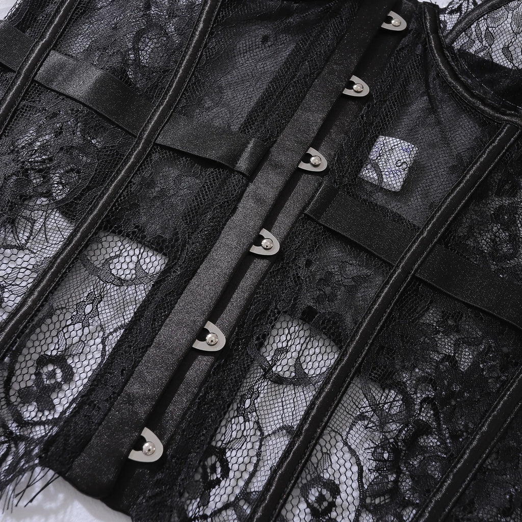 Sensual 2Pcs Lace Palace Corset