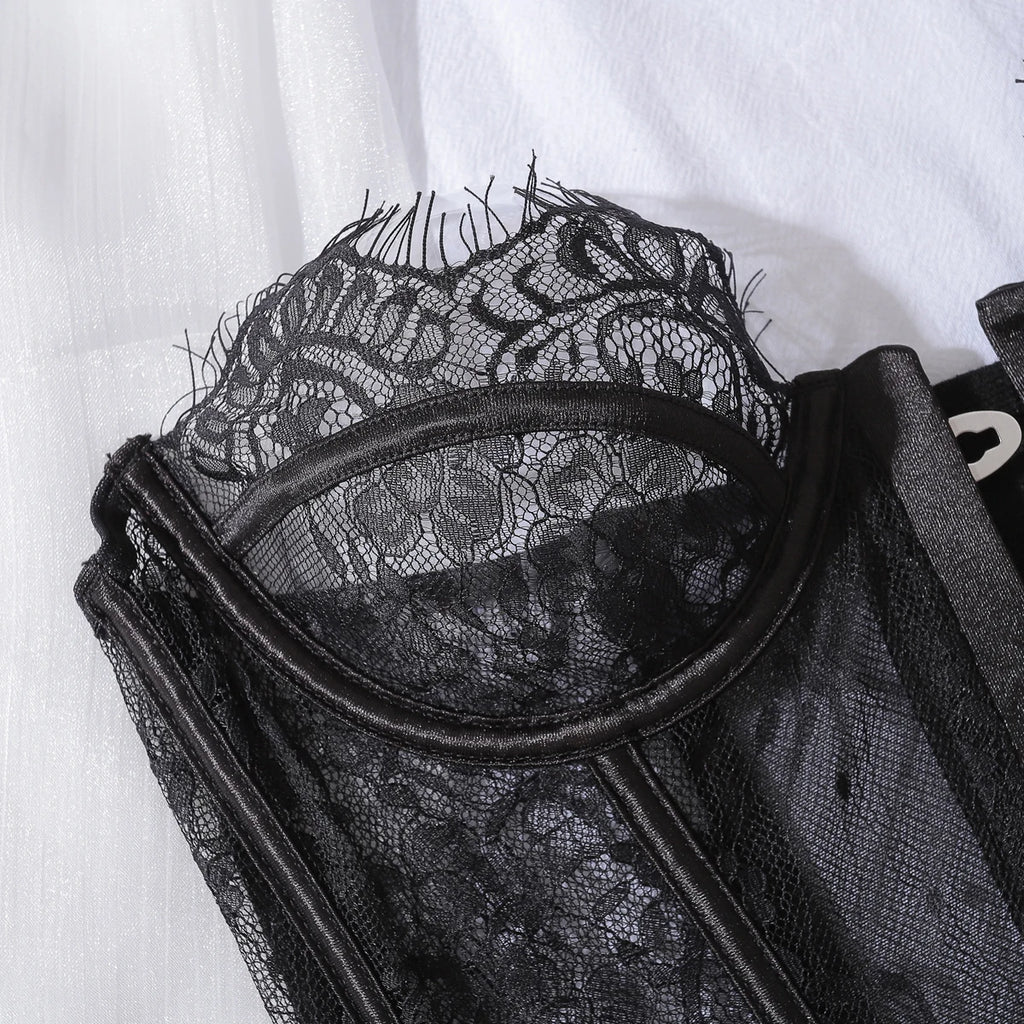 Sensual 2Pcs Lace Palace Corset