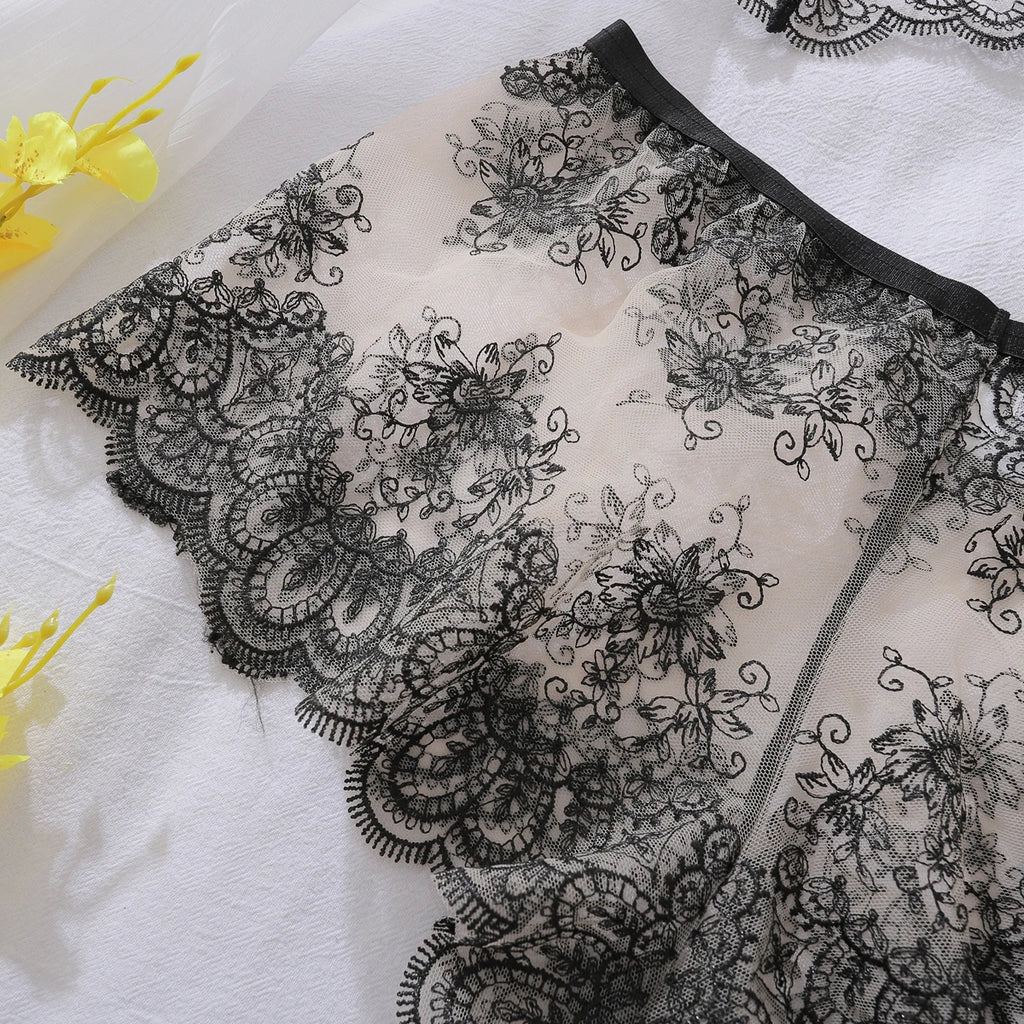 Sheer Lace Eyelash Bra Hilitos Set