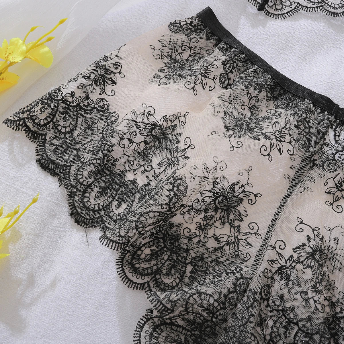 Sheer Lace Eyelash Bra Hilitos Set