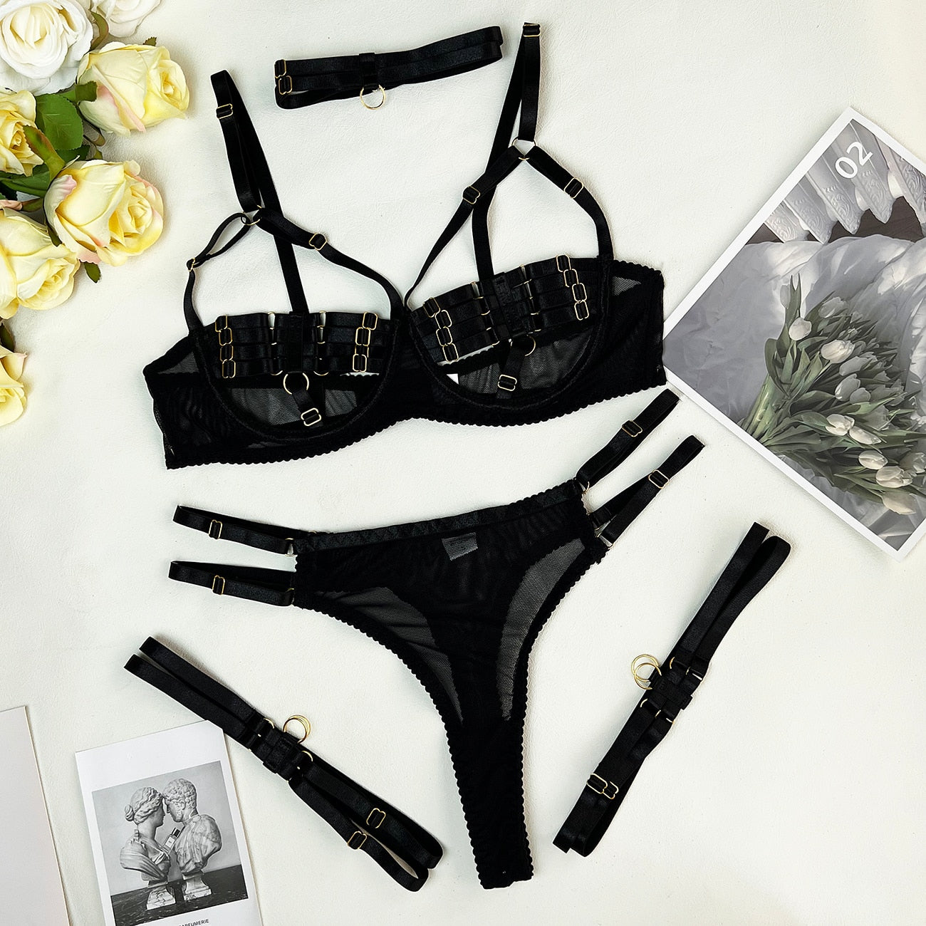 Sensual Censorship 5-Piece Strappy Set