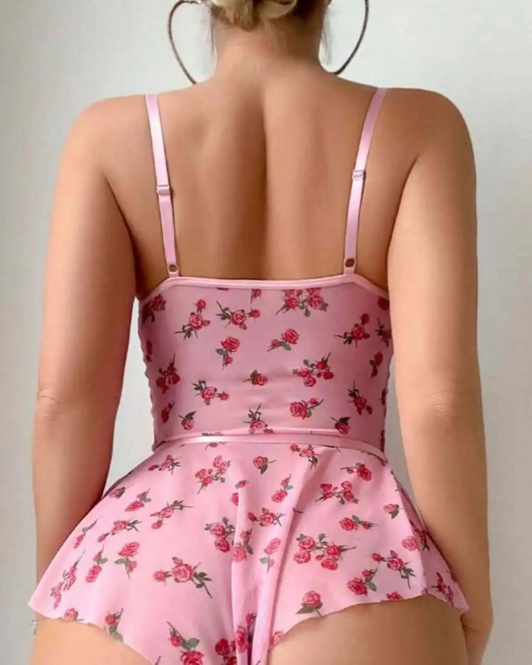 Sweet Coquette Floral Mini Babydoll Suit
