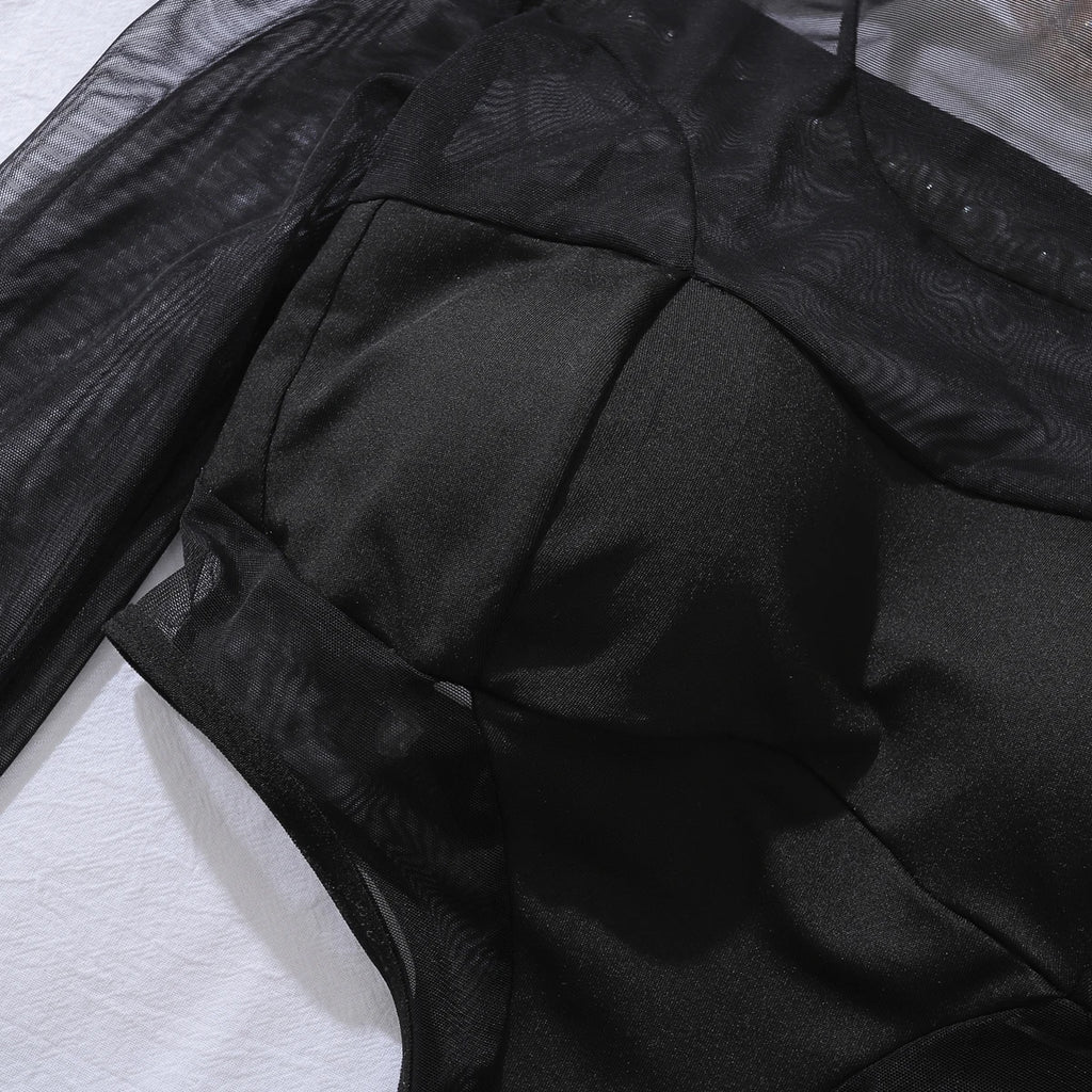 Exotic Black Call Of The Night Body Suit