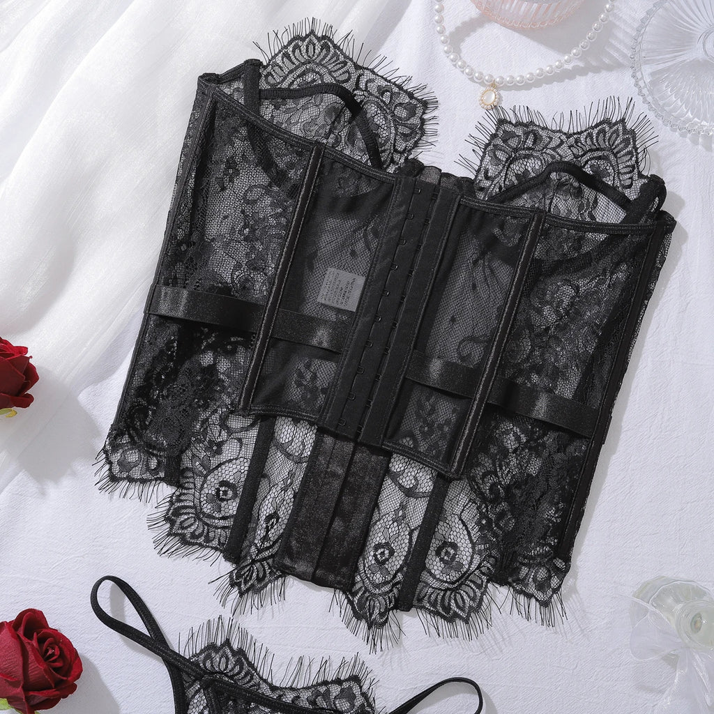 Sensual 2Pcs Lace Palace Corset