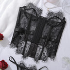 Sensual 2Pcs Lace Palace Corset