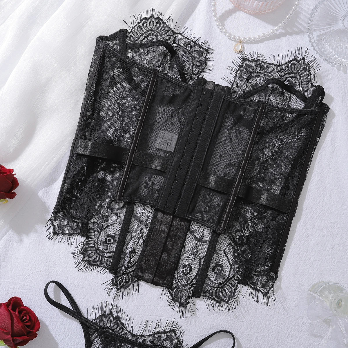 Sensual 2Pcs Lace Palace Corset