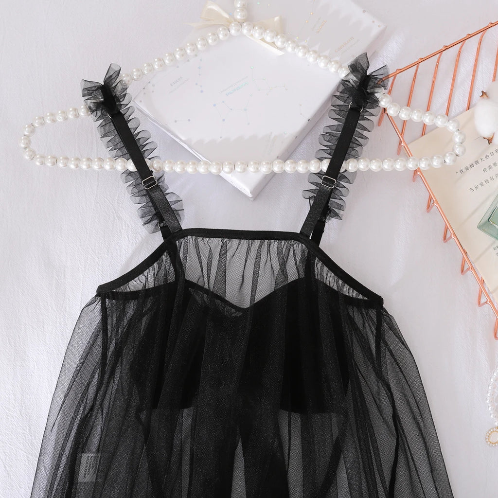 Pure Desire Mesh See Through Tulle Set