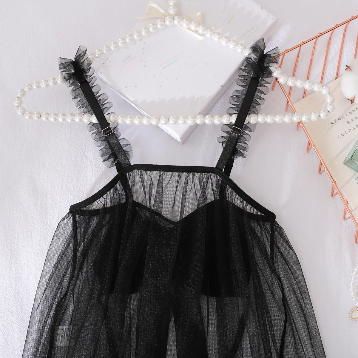 Pure Desire Mesh See Through Tulle Set