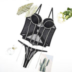 Sensual Fancy Rhinestone 2 PCs Corset