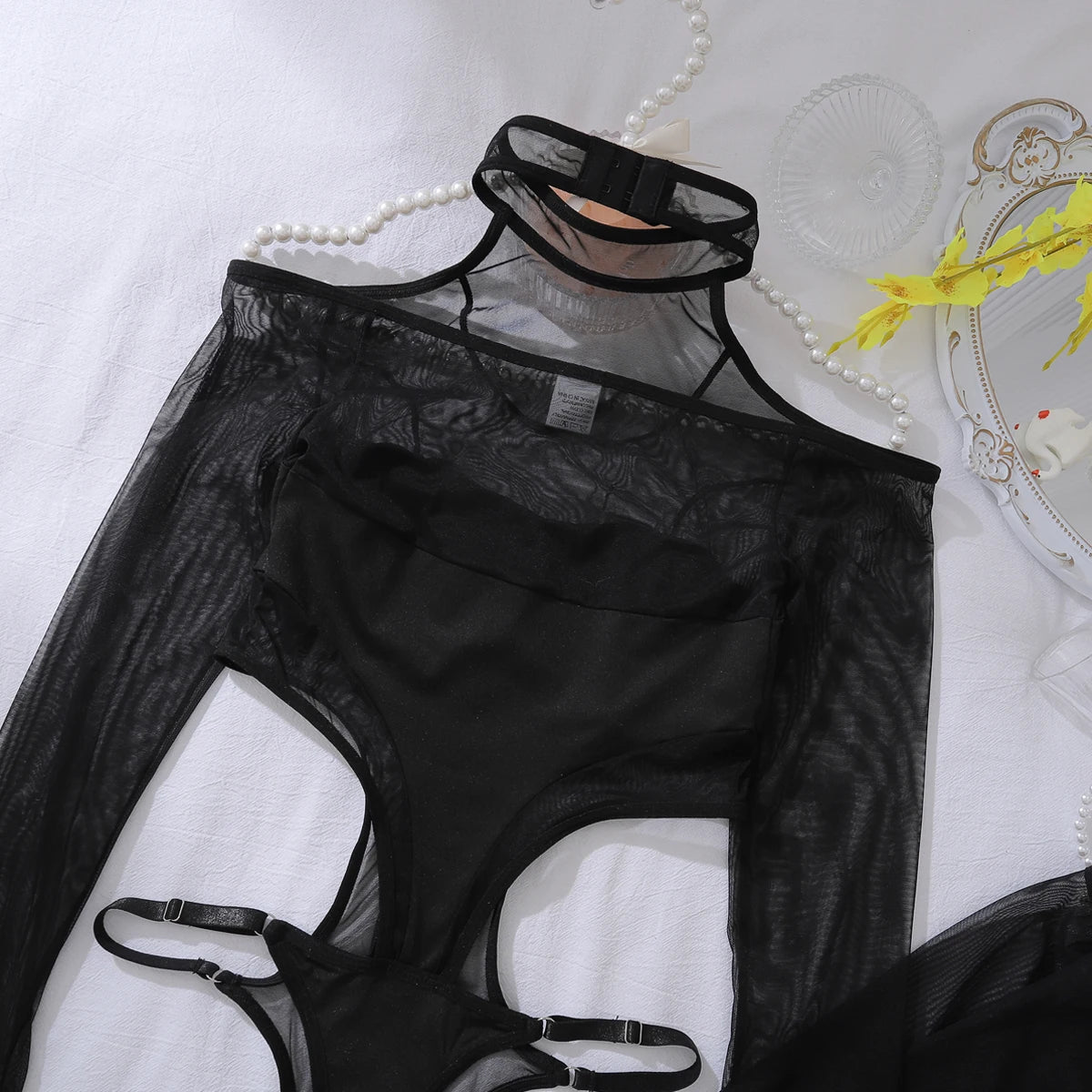 Exotic Black Call Of The Night Body Suit