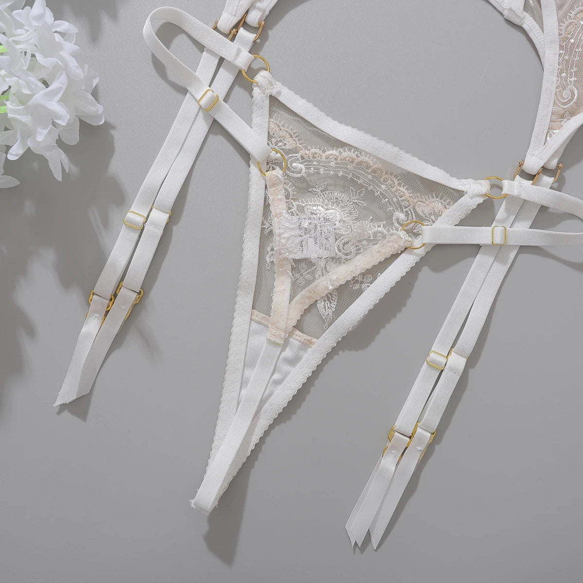 Exotic Transparent Boudoir Lace Corset
