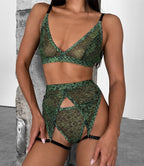 Green Serpent Exotic Lingerie Set
