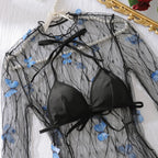 Fantasy Mesh Blue Butterfly Dress Set
