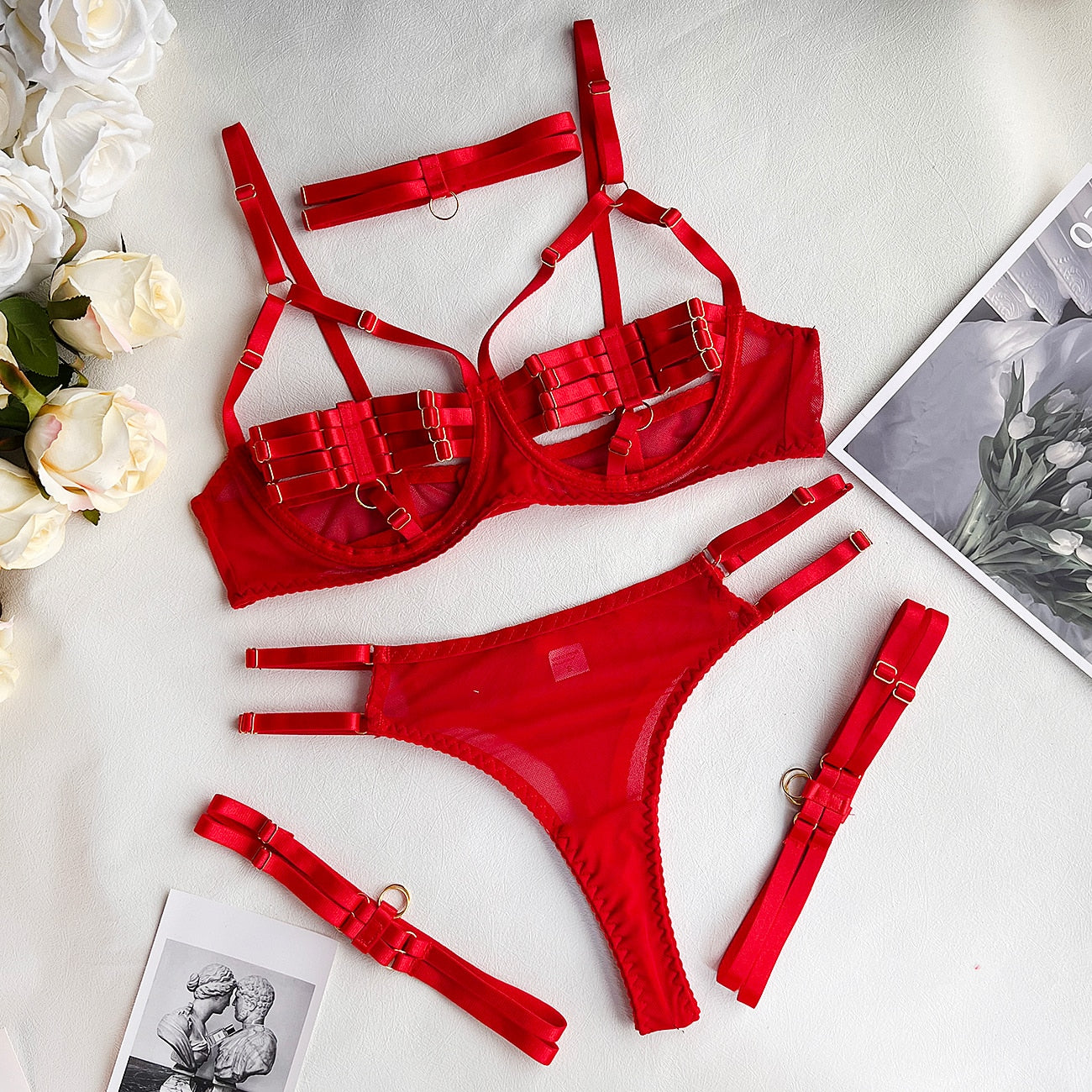 Sensual Censorship 5-Piece Strappy Set