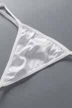 Lace Hollow Out Satin Babydoll