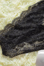 Scalloped V Neck Floral Lace Teddy Lingerie