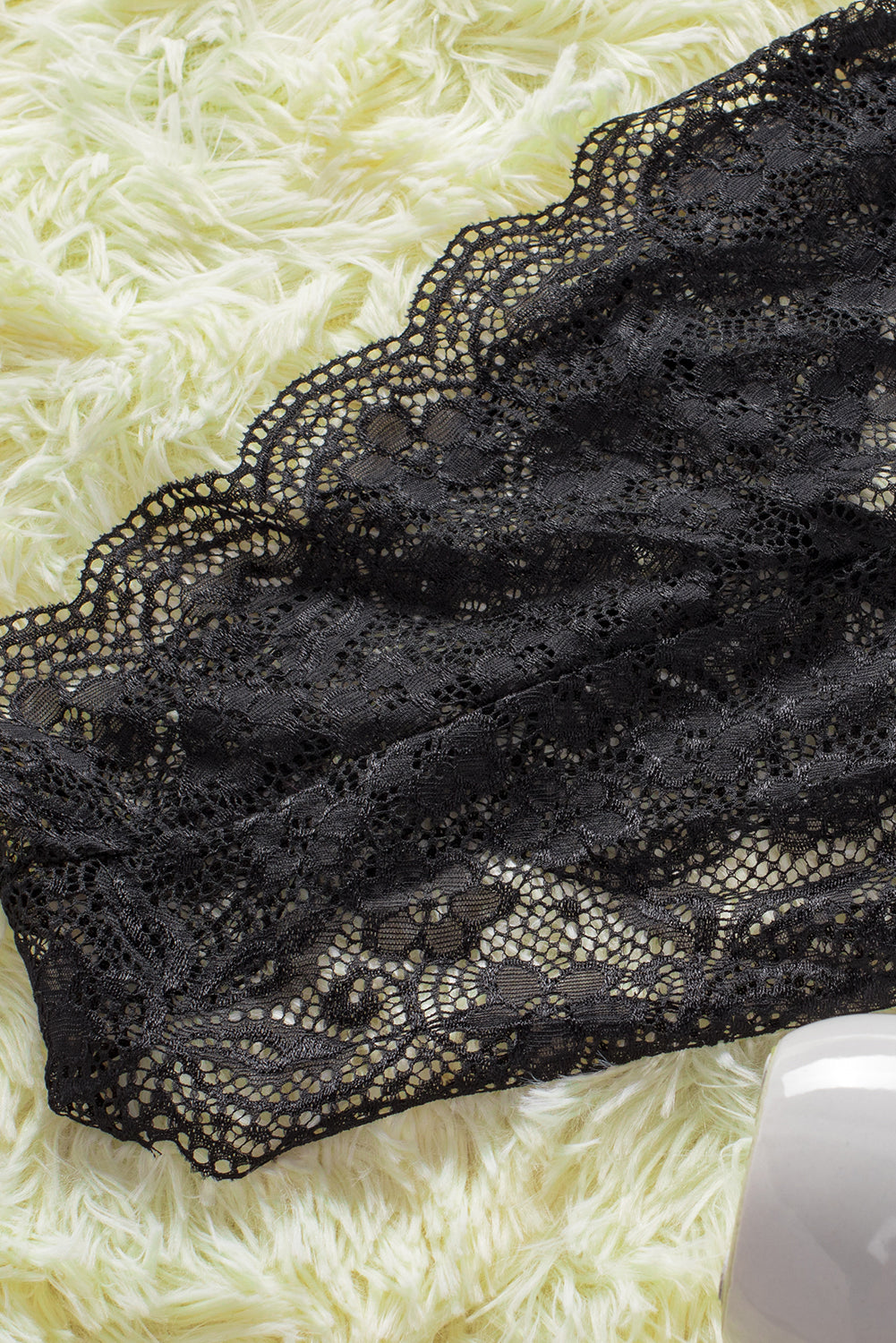 Scalloped V Neck Floral Lace Teddy Lingerie