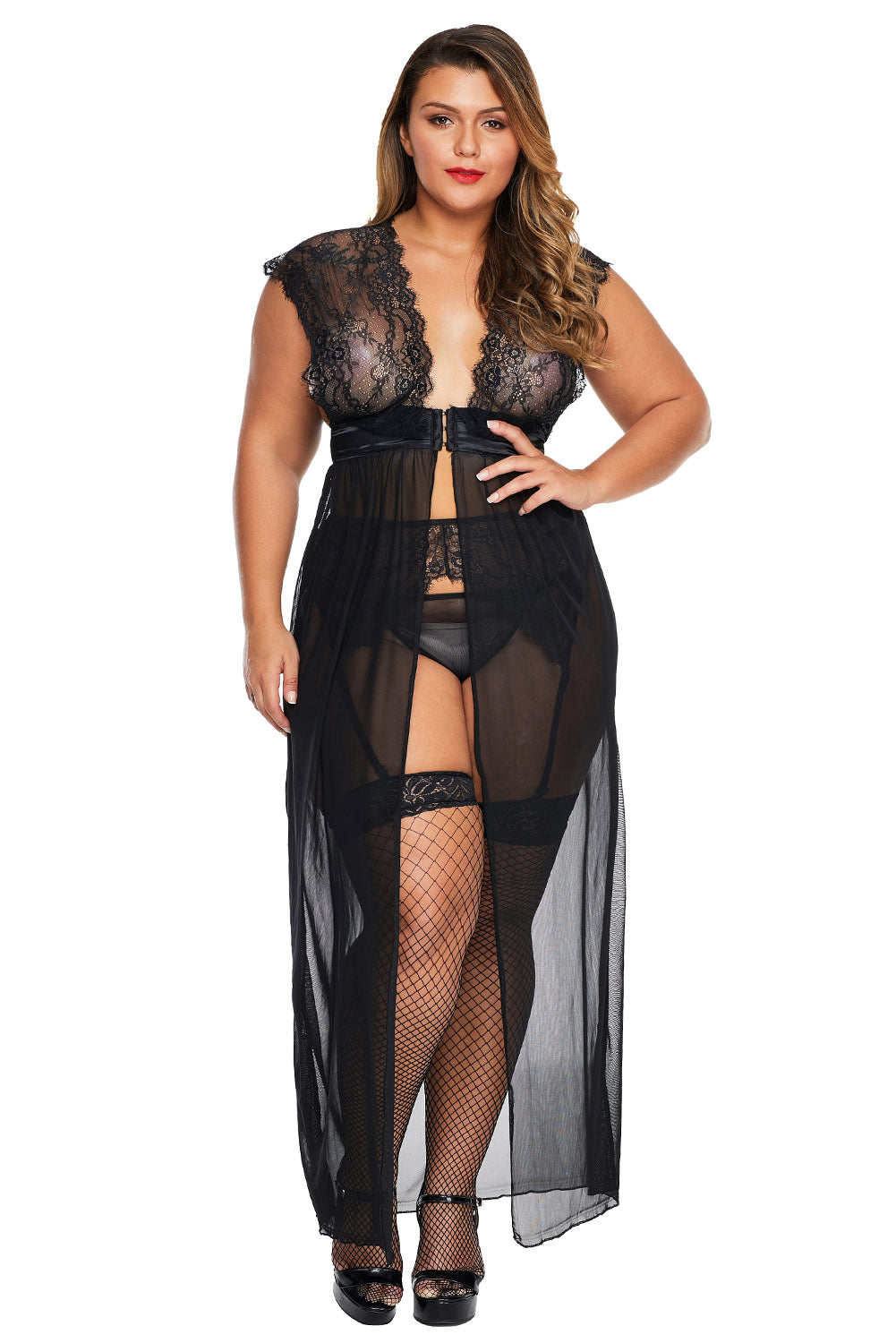 Plus Size Locked Away Lover Lingerie Gown