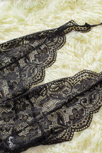 Scalloped V Neck Floral Lace Teddy Lingerie