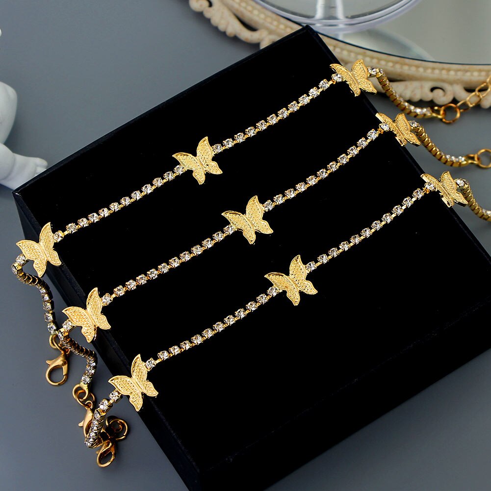 Cute Rhinestone Tennis Ankle Chain (variety)