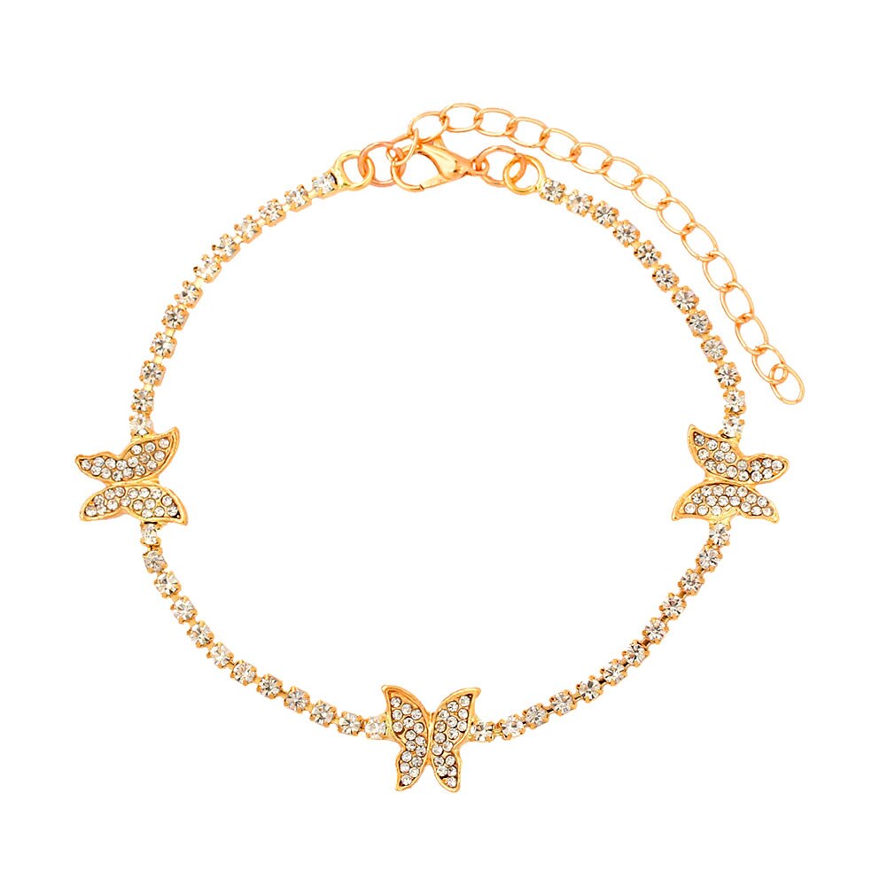 Cute Rhinestone Tennis Ankle Chain (variety)
