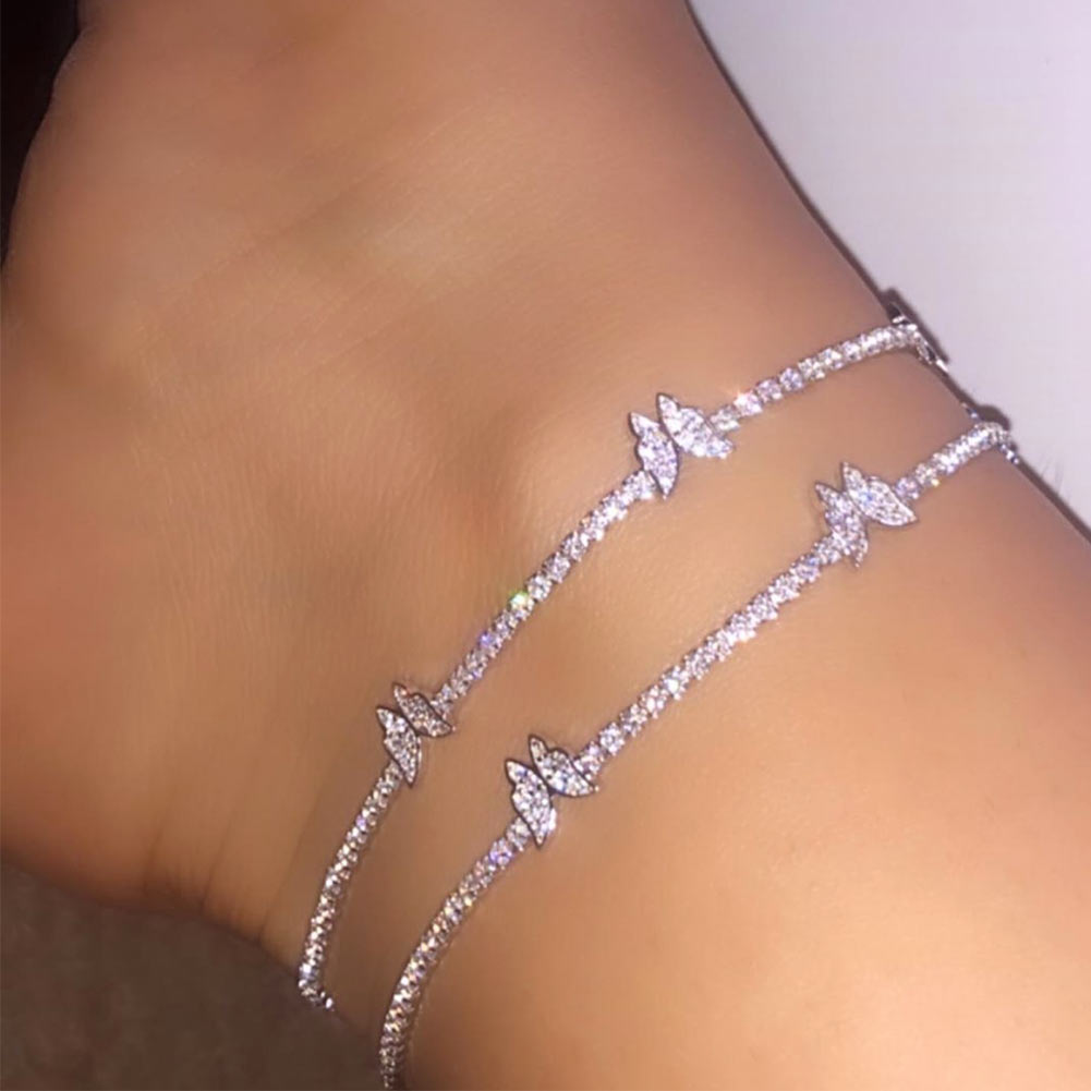 Cute Rhinestone Tennis Ankle Chain (variety)