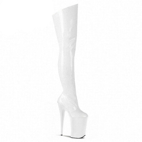 8 Inch Sexy Thigh High Platform Faux Leather Boots