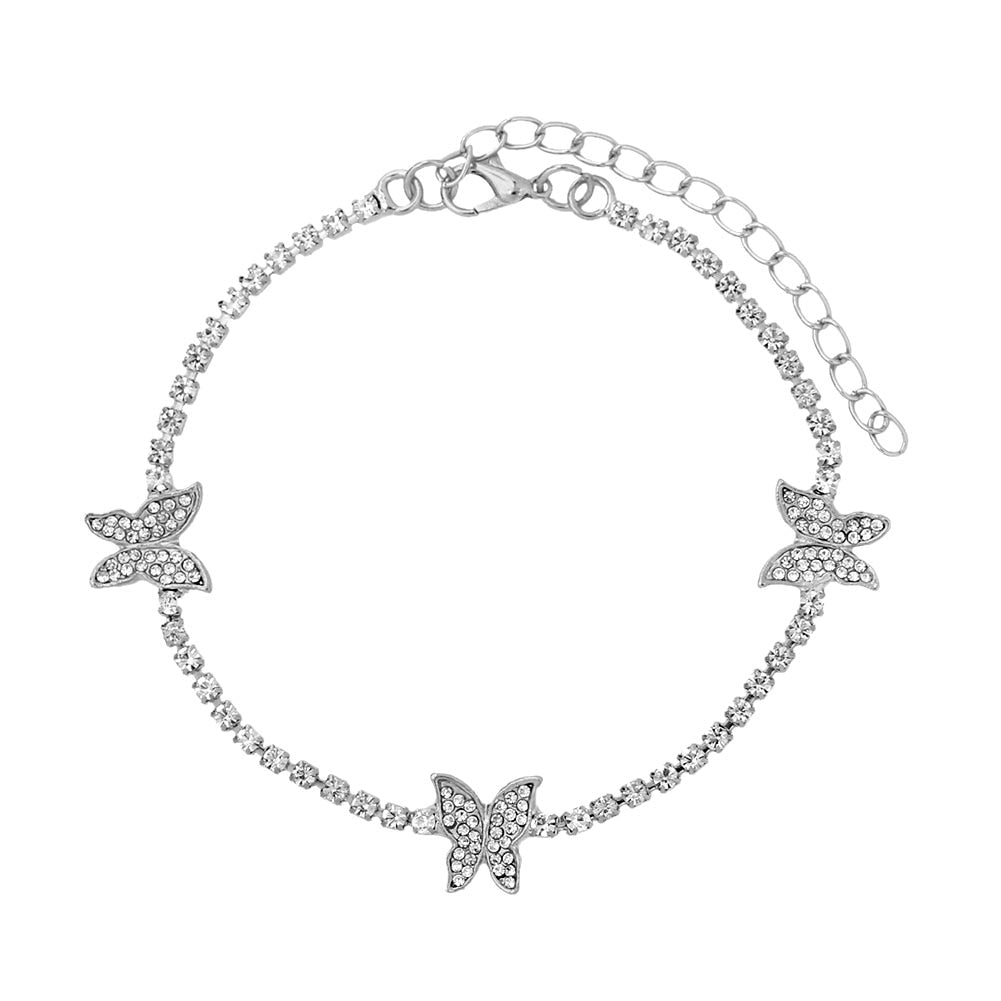 Cute Rhinestone Tennis Ankle Chain (variety)