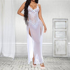 Sexy Goddess Lace Long Slit Nightgown